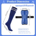 thumbnail image 2 of Buquapse 2 Pairs Kids Soccer Shin Guards Set, Shin Pads and Long Soccer Socks for Boys & Girls Ages 3-10, Breathable & Lightweight Protective Soccer Gear(Black + Blue), 2 of 6