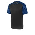 thumbnail image 5 of Sport-Tek CamoHex Colorblock Tee-L (Black/ True Royal), 5 of 6