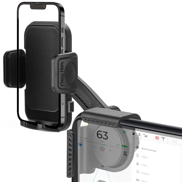 Soporte de teléfono de coche Lipulist ajustable para Tesla 3/Y/Cybertruck