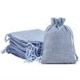 thumbnail image 6 of 25/50/100x Burlap Gift Bags Linen Jewelry Pouches with Drawstring for Birthday Wedding Thanksgiving Christmas Gift Bag, 6 of 9