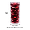 thumbnail image 3 of HCBY 24Pcs Christmas Ball Ornaments, Christmas Tree Decoration Baubles Ornaments, Shatterproof Balls for Xmas Hanging Festive Holiday Home Decor(Red,2.36"), 3 of 6