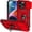 Red, variant on Fashion Case with Holder Stander Kickstand Drop Resistant Shockproof Case For iPhone 15 Pro Max