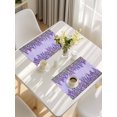 thumbnail image 5 of Purple Lavender Placemats Set of 6, Spring Watercolor Wild Flowers Plant Placemats for Dining Table, Place Mats for Kitchen Tabletop, Waterproof Wipeable Dining Table Mats Set, 5 of 9