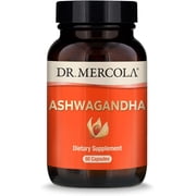 Dr. Mercola Organic Ashwagandha, 30 Servings (60 Capsules), Dietary Supplement, Supports Energy Production, Non-GMO, Certified USDA Organic