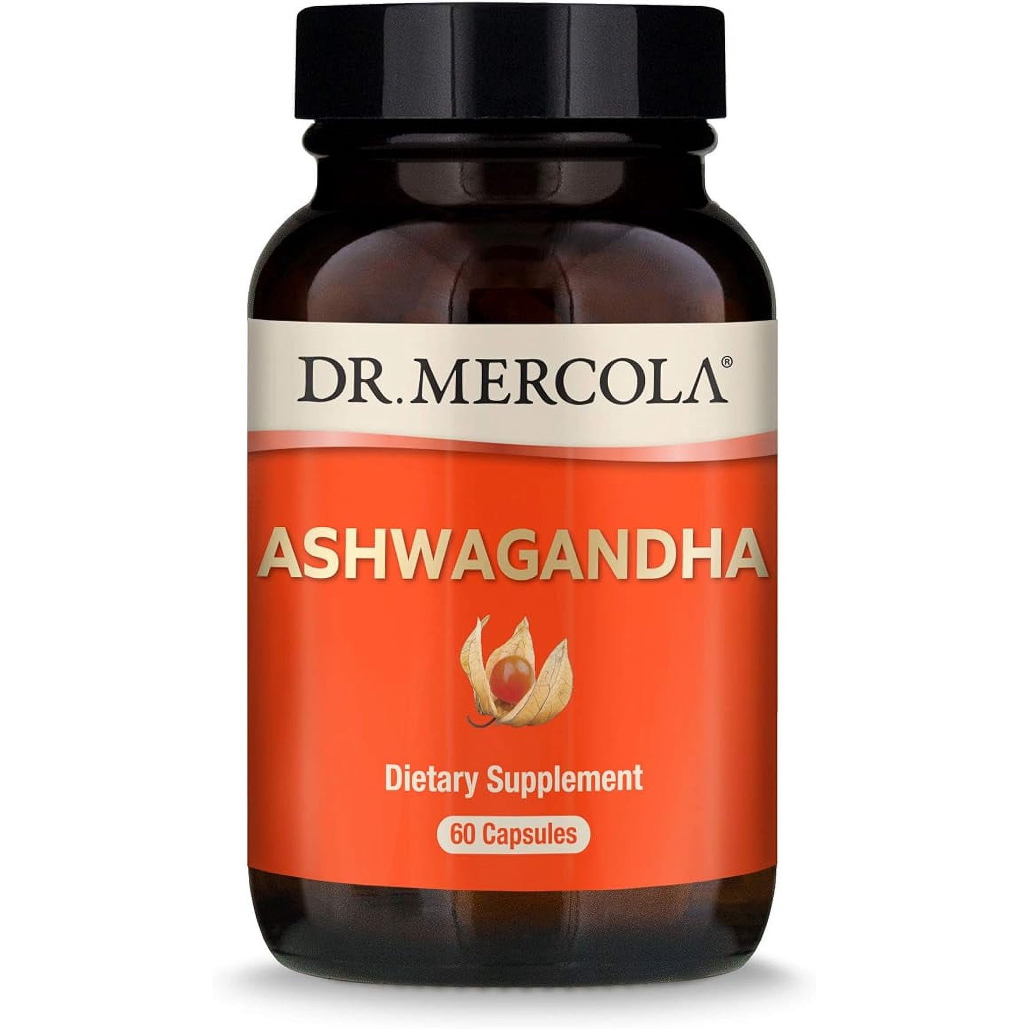 Dr. Mercola Organic Ashwagandha, 30 Servings (60 Capsules), Dietary Supplement, Supports Energy Production, Non-GMO, Certified USDA Organic