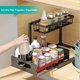 thumbnail image 2 of Organizador Y Almacenaje De 2 Niveles Bajo El Fregadero, Almacenaje Bajo El Armario En Forma De L a Prueba De Óxido, Organizador Deslizante Para Fregadero De Cocina De BaÑo, 2 of 4