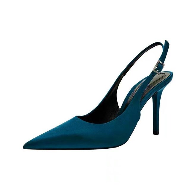 Large Summer New Simple Women‘s Sandals Toe Fashionable Suede Thin Heel Pointed Korean Style All-match High Heel Sandals