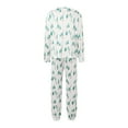 thumbnail image 4 of Rovga Family Christmas Pajamas Matching Sets,Xmas Family Outfit Mom Home Wear Long Sleeve Top Trousers Two Piece Set Women Soft Nightwear Xmas Gift L, 4 of 8