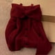 thumbnail image 4 of Red Off-The-Shoulder Bow Sweater Winter Slouchy Off-Shoulder Knit Top, 4 of 5