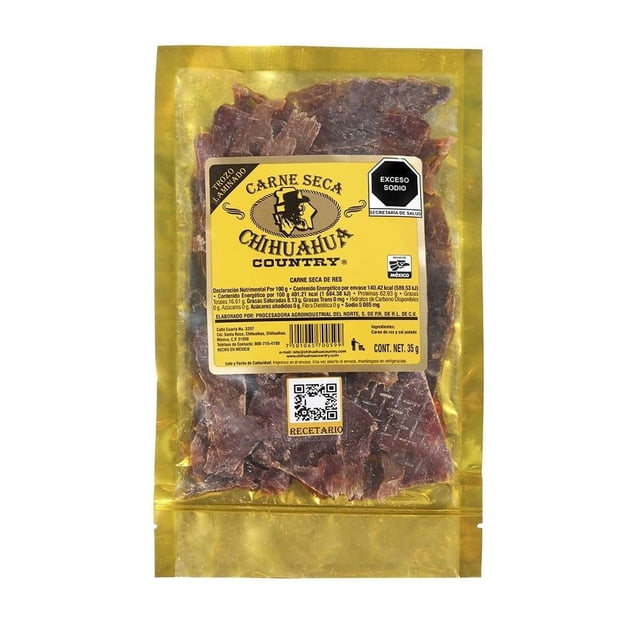 Carne seca Chihuahua Country trozo laminado de res 35 g