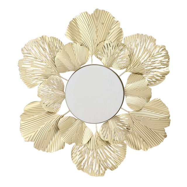 Espejos de pared modernos, sencillos y decorativos, resistentes al desgaste y de color sólido, con hojas de ginkgo, para dormitorio y sala de estar, tipo B.