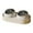 01_Pet Feeder with Stainless Steel Bowl White, variant on Pet Bowls Dog Bowls Cat Bowls Stainless Steel Double Bowl 10 Degree Tilted Neck Protection Non Tip Food and Water Integrated Feeder for Kittens Cats Dogs Indoor by PALIFEUR