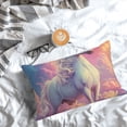 thumbnail image 3 of Salouo Colorful Cloud White Horse Pattern Pillow Cases,1PC Pillow Covers with Envelope Closure Decorative Pillow Case for Bed Couch,Pillows Not Included-16"x24", 3 of 6