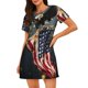 thumbnail image 1 of Fotbe North American Bald Eagle1 Bata de Dormir para Mujer con Estampado, Camisón de Algodón de Manga Corta, Ropa de Dormir Casual, 1 of 6