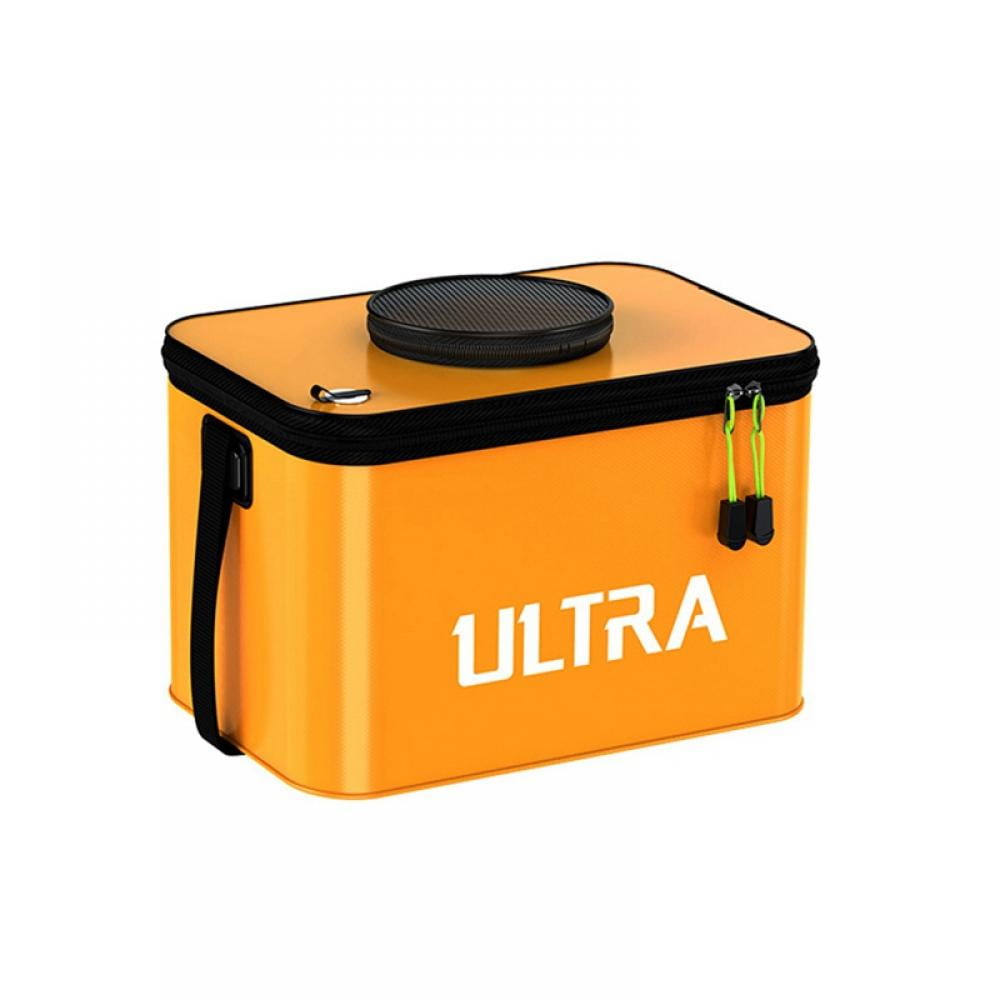 Fishing Bucket,Foldable Fish Bucket MultiFunctional EVA Fishing Bag for Outdoor, Live Fish