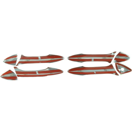 ABS Chrome Door Handle Cover Tape-On for 11-15 Hyundai Elantra Base/Se/Gls 4dr without Passenger Key