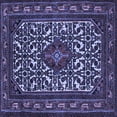 thumbnail image 1 of Ahgly Company Machine Washable Indoor Square Persian Blue Traditional Area Rugs, 8' Square, 1 of 4