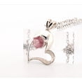 thumbnail image 4 of Natural Pink Tourmaline Sterling Silver Heart Necklace NT245, 4 of 9