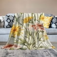 thumbnail image 2 of Chilfamy Flowers Print Throw Blanket Super Soft Blanket for Bed Couch Car Kids Adults All Seasons 3 Sizes 40x50in, 2 of 6