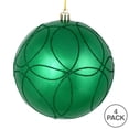 thumbnail image 4 of Vickerman 4" Seafoam Green Candy Finish Ornament with Circle Glitter Pattern, 4 per Bag, 4 of 4