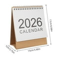 thumbnail image 2 of OUNONA 2026 Desk Calendar with White Foldable Stand, Compact Tabletop Organizer for Office, Home, and School Use, 2 of 8