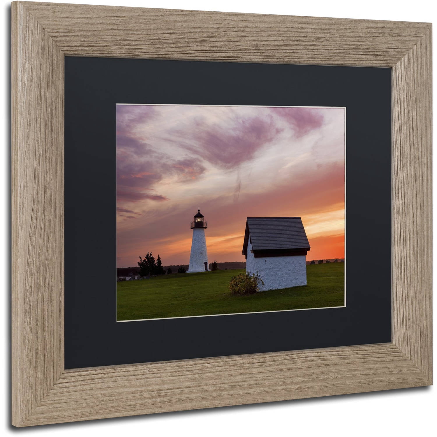 Trademark Fine Art "Guidepost" Canvas Art by Michael Blanchette Photography Black Matte, Birch Frame