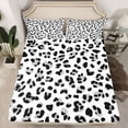 thumbnail image 2 of Manfei Gray Cheetah Print Twin Sheet Sets, Wild Animal Twin Fitted Sheet, Aesthetic Leopard Print Flat Sheet, Super Cozy Room Decor 3-Piece, 2 of 7