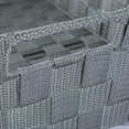 thumbnail image 3 of DII Durable Trapezoid Woven Nylon Storage Bin or Basket for Organizing Your Home, Office, or Closets (Basket - 12x10x8") Gray - Set of 2, 3 of 7