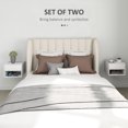 thumbnail image 4 of HOMCOM Floating Nightstand Set of 2 with Drawer and Shelf, White, 4 of 10