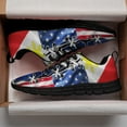 thumbnail image 3 of Filipino American Flag Running Shoes Sneakers Mesh Black Size 11, 3 of 5