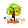 thumbnail image 4 of Lipstore Cognitive Paste Tree Toy Animal Educational Game for Birthday Traveling Home, 4 of 8
