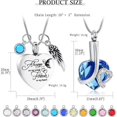 thumbnail image 2 of 2 Pack Heart Urn Necklace for Ashes with 12 Birthstones Cremation Jewelry for Ashes Birthstones Memorial Cremation Necklace for Ashes, 2 of 7