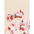 thumbnail image 5 of Bagilaanoe Newborn Baby Girl Summer Rompers Floral Print Short Sleeve Bodysuits + Headband 3M 6M 9M 12M 18M Infant One Piece Jumpsuit, 5 of 7