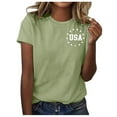 thumbnail image 3 of TSADFHJI Chemise Noire à Manches Longues pour Femmes Mode Décontractée Imprimée Col Rond Manches Courtes Chandail T-Shirt S Vert Clair, 3 of 4