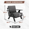 thumbnail image 3 of EAGLE PEAK Urban Slate Modern Patio Accent Chair Set of 4 with Thick Cushions, Black/Gray, 3 of 8