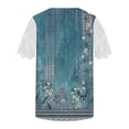 thumbnail image 5 of FcBaudy Hauts pour Femmes, Chemises pour Femmes, Manches Courtes Col Rond Blouses & Chemises Décontractées et à la Mode Imprimé Manches Courtes Haut Décontracté Chemisier Femme, 5 of 5