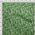 thumbnail image 3 of oneOone Cotton Jersey Green Fabric Texture & Triangle Geometric Sewing Fabric By The Yard Printed Diy Clothing Sewing Supplies 58 Inch Wide, 3 of 4