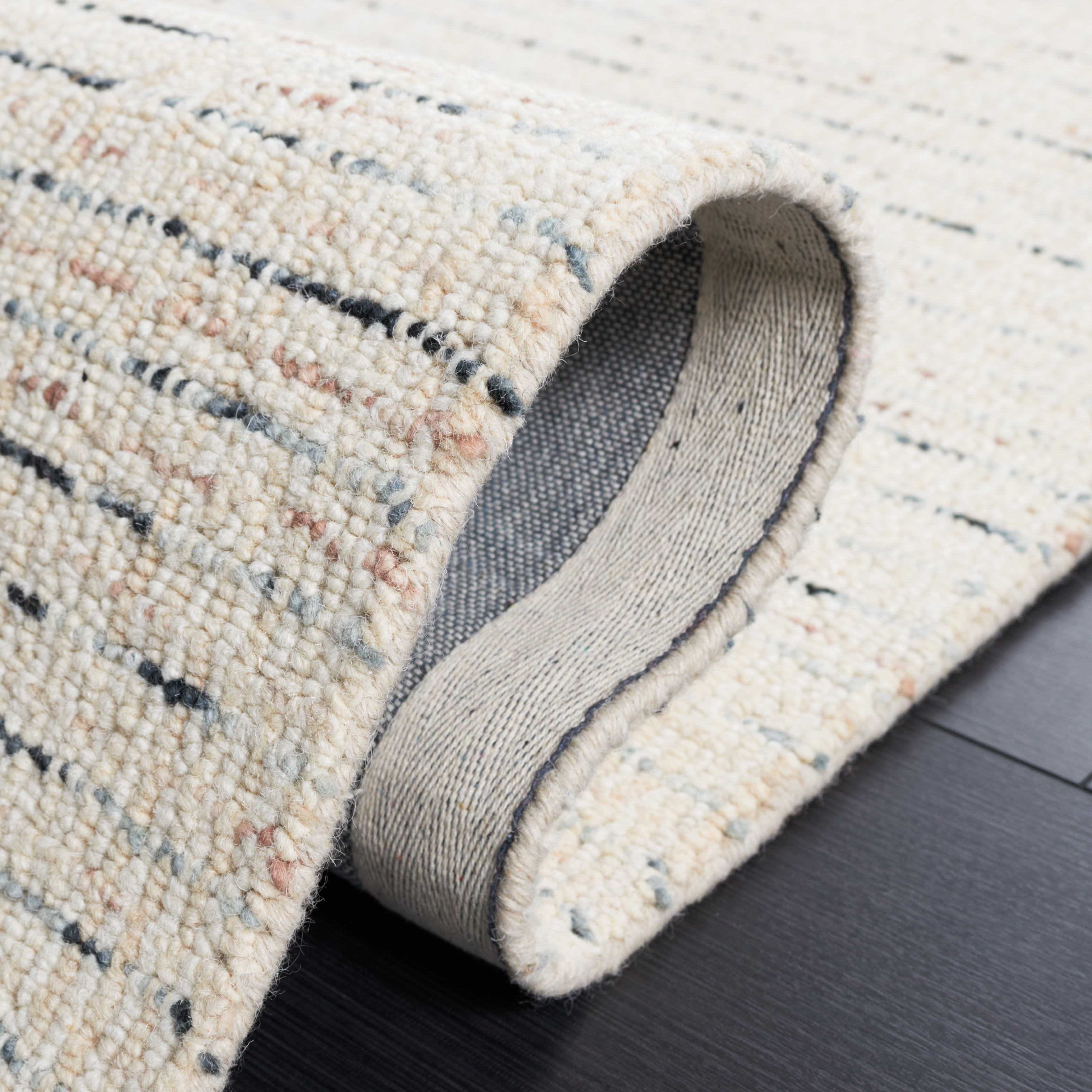 Safavieh Abstract Delia Distressed Wool Area Rug, Ivory/Blue, 2'3" x 4'