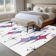 thumbnail image 4 of 5'x7' Area Rugs for Living Room Bedroom, Purple Blue Diamond Washable Rug Carpet Runner Indoor Outdoor, Modern Geometric Middle Century Non Slip Floor Mats Area Rug for Kitchen, Nursery, 4 of 8