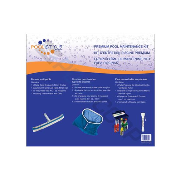 Kokido PK01CBX-6W-SCP Kit d'Entretien Premium pour Piscines en Vinyle - 4 Pcs