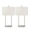 thumbnail image 1 of Sagebrook Home S/2 Metal 28" Table Lamps, Silver, 1 of 1