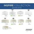 thumbnail image 2 of Progress Lighting Inspire 1-Light LED Flush Mount, Brushed Nickel, Linen Shade, 2 of 7