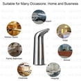 thumbnail image 4 of Hand Free Soap Dispenser, Touchless Dispenser for Bathroom, Kitchen and dishwashing soap, 13.5oz Automatic Waterproof Sensor Soap Dispenser, Silver, 4 of 5