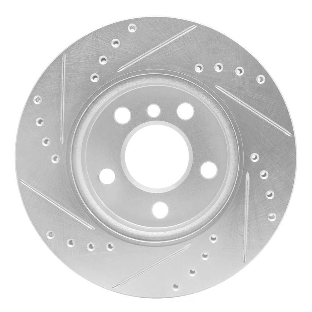 Dynamic Friction Company 631-32017R DFC Brake Rotor - Drilled And Slotted - Silver