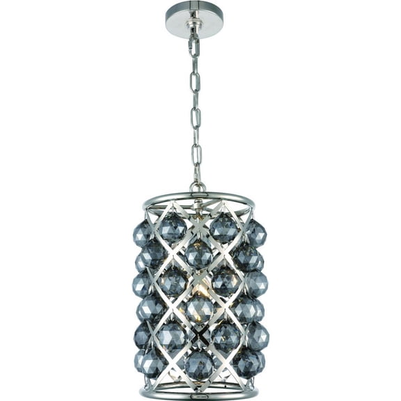 Madison Pendant Light with Nickel Finish and Crystals