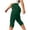 *Green, variant on VBVC Women's Stretch Side Slit Capri Pants , High Waisted Cropped Pants For Women , Ladies' Summer Yoga Trousers with Pockets, Black , L-5XL