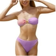 thumbnail image 2 of EGNMCR Bikini Set Women's Color Blocking Bikini Swimsuit (with Bra Pad Without Steel Support), 2 of 9