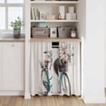 thumbnail image 6 of Bicycles Kitchen Curtain for Berdoom Living Room Cafe 54 Inch Length, Country Vehicle Botanical Flowers Wooden Plank Tiers Curtains Light Filtering Drapes Window Treatment 2 Panels 52"Wx54"L, 6 of 8