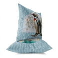 thumbnail image 2 of Penguin Petals Indoor/Outdoor Pillow in Blue 20 x 20 with removable cover, 2 of 7