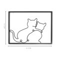 thumbnail image 4 of Decoraciones artísticas de pared , esculturas sanales, adornos, de gato, dibujo lineal, colgante de pared para fiesta en casa, Baoblaze Escultura de pared, 4 of 8
